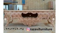 میز تلویزیون سفید چوبی مدل پانیذ - تولیدی رضوی تبریز