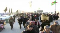 کربلا(8): تصاویرمشایه(پیاده روی) زائران اربعین حسینی و خدمات مواکب دربین مسیر، کربلا،1437ق