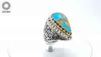 انگشتر فیروزه نیشابور مردانه دست ساز کد R233