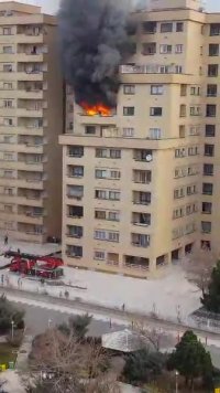 آتش سوزی در بلوار سازمان آب مشهد