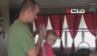 لحظات شیرین پدر و فرزندی