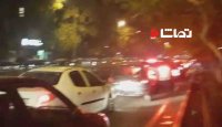 ترافیک در خیابان انقلاب تهران بعد از زلزله تهران