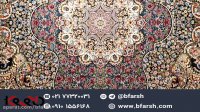 فرش کاشان نقشه مهیا سرمه ای