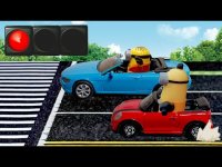ماشین بازی کودکانه پسرانه : مسابقه ماشین سواری مینیون ها و ماشین پلیس در تعقیب آن ها