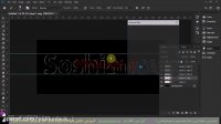 آموزش ایجاد افکت نور و رنگ برروی متن در فتوشاپ