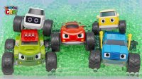 کارتون ماشین سنگین ها و یادگیری رنگ ها با سرسره جادویی