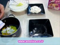 دسر کرم لعل میوه ای