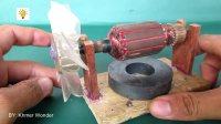 Electric motor generator with magnets fan - Science projects DC motor at home
