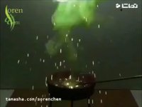 واکنش شیمیایی جالب ید و روی