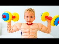 ماشین بازی کودکانه با ولاد و نیکی - ماشین آلات ساخت و ساز