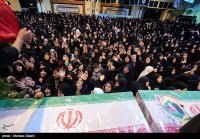 وداع با شکوه : تشییع پیکر شهیدان حادثه تروریستی زاهدان