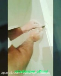 نحوه اجرای قاشقی(پیج اینستاگرام گچبری پارسیان را فالو کنید) با تشکر