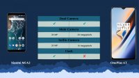 مقایسه فنی گوشی شیائومی Mi A2 و وان پلاس 6 تی