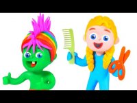 کارتون خمیر بازی شاد السا و آنا : مدل موی جدید بچه ها