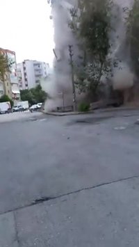 تخریب ساختمان بعد از زلزله در ترکیه