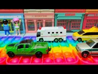 ماشین بازی کودکانه پسرانه : خیابان با حباب های رنگی
