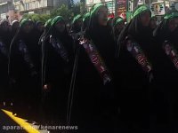 رژه دختران بندرگزی در رزمایش 31 شهریور غرب استان گلستان