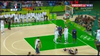 خلاصه بسکتبال آمریکا 100-97 فرانسه