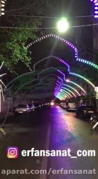 نور پردازی حیرت انگیز هیئت محبان مهدی (عج) - تهران