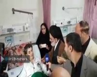 عیادت نماینده رهبرانقلاب از شماری از زخمی های زلزله زده