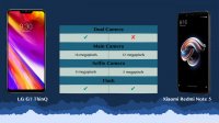 مقایسه  فنی گوشی ال جی G7 و شیائومی نوت 5