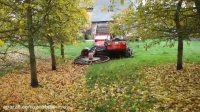 جمع کردن برگ درختان با ماشینی بسیار جالب