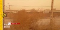 طوفان شدید گرد و خاک در ندوشن یزد