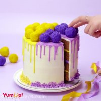 تزیین کیک هندوانه ای :: تزیین کیک میوه ای