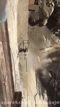 تخریب بتن با واترجت در دیوراه ی عمودی سد