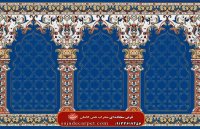 فرش سجاده ای محراب نقش کاشان طرح ثنا