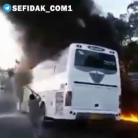 آتش گرفتن اتوبوس مسافربری در ایران