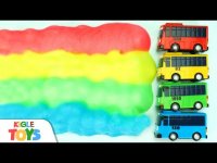 ماشین بازی کودکانه جدید اتوبوس های کوچولو : رنگین کمان ساخته شده با کف