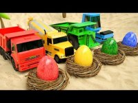 کارتون ماشین رنگی ها : ماشین سنگین داخل تخم مرغ شانسی