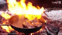 آشپزی در جنگل - مرغ سوخاری و نخود فرنگی
