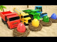 ساخت انواع ماشین سنگین ... کارتون ماشین های رنگی