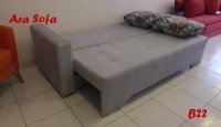 کاناپه مبل تختخواب شو (تخت شو) دو نفره همراه با نشیمن چهار نفره مدل b22  آرا سوفا