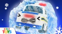 ماشین بازی کودکانه پلیس : گیر کردن ماشین پلیس در یخ !