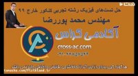 پاسخنامه فیزیک کنکور تجربی خارج 99 - محمد پوررضا - آکادمی کراس