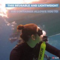 آزادی کامل زیر آب با دستگاه تنفس جالب!