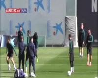 حرکت عجیب نیمار در تمرینات امروز بارسلونا