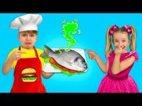 بازی آشپزی ساشا و مکس : اسباب بازی آشپزی و پخت غذا برای مامان بابا