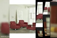 اجاره مبل نیم ست - سفید / مشکی