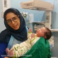 فیلم زایمان نوزاد 4.5 کیلوگرمی