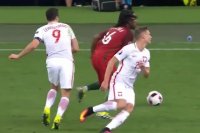 حرکت نمایشی رناتو سانچز در بازی با لهستان 