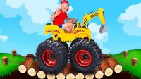 ماشین بازی کودکانه با سنیا و چرخ های غول پیکر ماشین سنگین