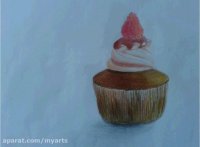 نقاشی ذهنی من از یه کاپ کیک