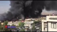 آتش‌سوزی گسترده انبار الوار چوب و پلاستیک در شهرک مشیریه