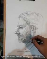 طراحی چهره همایون شجریان با مداد 3 (آموزش نقاشی)
