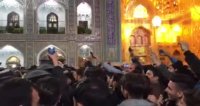 حضور مردم برای استقبال از احمدی نژاد