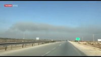 دود حاصل از آتش زدن مزارع نیشکر در راه اهواز